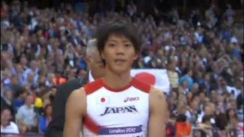 陸上男子100m準決勝(山縣 亮太 第3組)